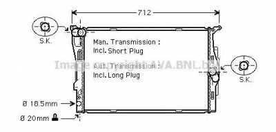 AVA QUALITY COOLING bwa2292 -  Радиатор, охлаждение двигателя